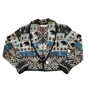 Flashback‎ Jacket Womens S Tapestry Alpine Mountains Outdoors Vintage 90s